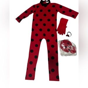 Ladybug Bodysuit Cosplay Halloween Costume Girls Size S